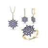 6 1/4 Carat T.G.W. Tanzanite 14k Gold Over Silver 3-Piece Jewelry set