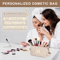 thumbnail image 5 of DAKIMOE Makeup Bag Cosmetic Bags Organizer Personalized Initial Travel Essentials Toiletry Bag for Birthday Christmas Girlfriend Teacher Valentines Day Gifts, 5 of 9