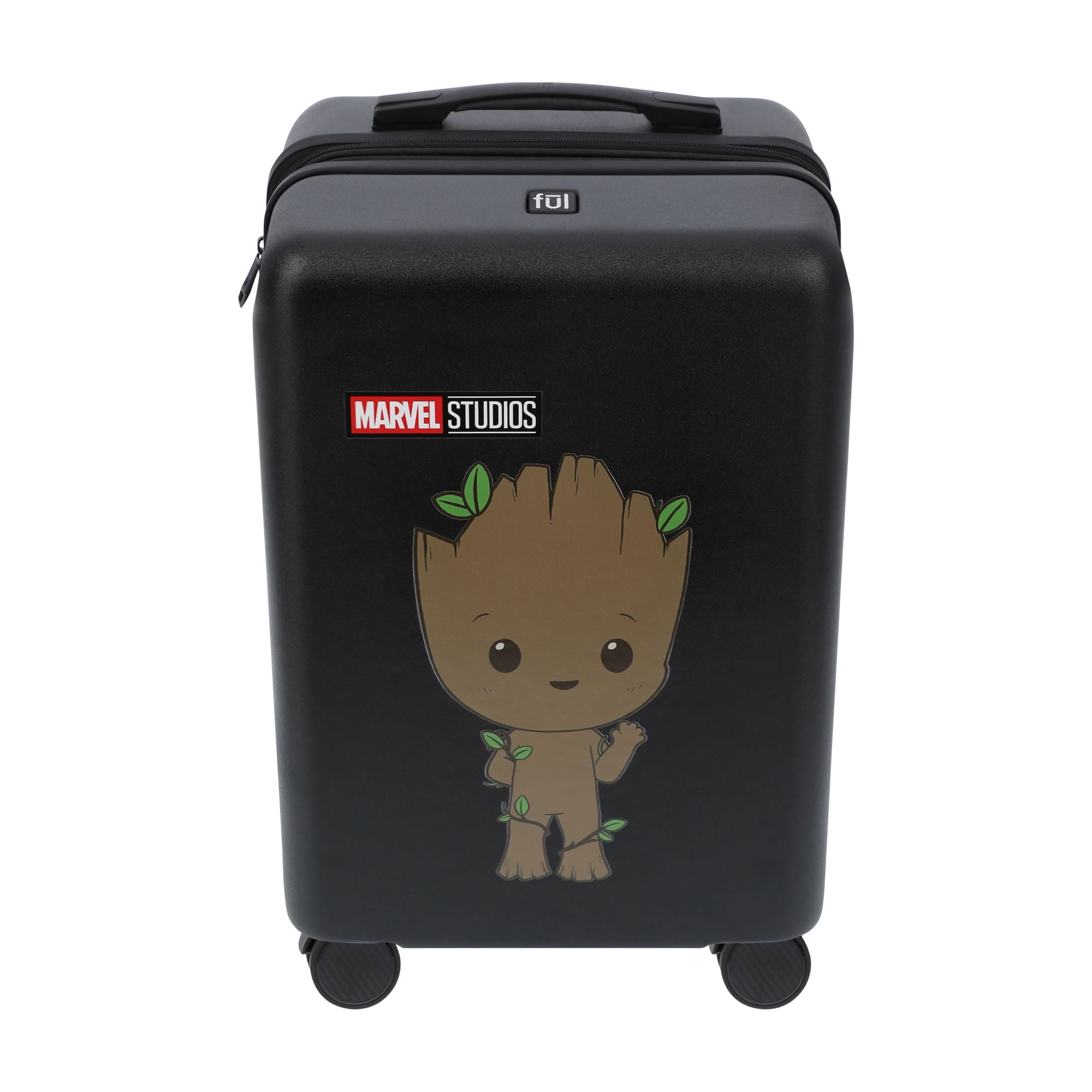 Marvel Guardians of the Galaxy 22.5 Inch Carry On Luggage, Baby Groot Hardshell Rolling Suitcase with Spinner Wheels, Black