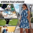 thumbnail image 6 of Yuyamidu Golf Ball Golf Dress Half Zipper Womens Athletic Clothing Sets Moisture Wicking Summer Clothes with Shorts Tennis Dress for Women Size S, 6 of 7