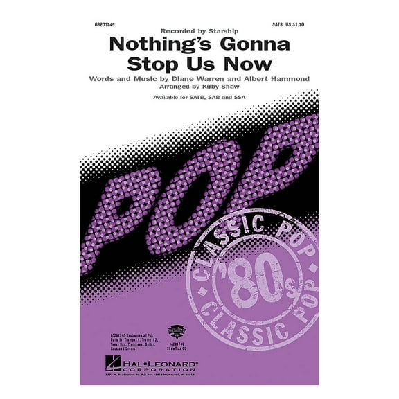 Hal Leonard Nothing's Gonna Stop Us Now ShowTrax CD by Starship Arranged by Kirby Shaw