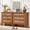 Tea Color, variant on LELELINKY 31.5" Wide Rattan Boho Nightstand, 3-Drawer Bedside Table with Storage, Tall Chest of Drawers for Bedroom, Living Room, Grey White