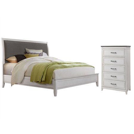 Home Square 2-Piece Set with Del Mar King Bed & 5 Drawer Chest