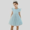 thumbnail image 7 of Toddler Girls Dresses Fly Sleeve Casual Flexibility Sequin Princess Dress Clothes for Kids Size 3-4T, 7 of 7