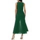 thumbnail image 3 of INSPIRAR CHIC Mono de Pierna Ancha para Mujeres Chifón Cuello en V Cóctel Sin Mangas Mono M Verde Oscuro, 3 of 6