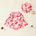 thumbnail image 7 of LIIPEE Baby Girls Swimsuit Sets 2 Piece Set Kids Casual Summer Floral Graphic Print Long Sleeve Zipper One-Piece Swimsuits And Swim Hats Cute Beachwear,6-9 Months, 7 of 7