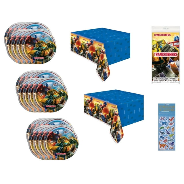 Paquete de artículos de fiesta Transformers Birthday Serves 24