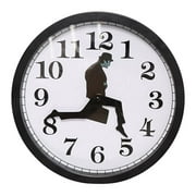 Ministry of Silly Walks Clock - Modern Silent Wall Watch Clock, Clock for Bedroom Home Décor, Black