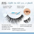thumbnail image 2 of Pestañas postizas Ardell Light As Air 521, 2 pares y juego de pegamento, 2 of 8
