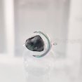 thumbnail image 2 of Natural Emerald Ring, Rough Emerald Ring, May Birthstone, Crescent Moon Adjustable Ring, 925 Sterling Silver, Womens Ring, Christmas, Thanksgiving, Handmade, Statement Jewelry, Rough Gemstone Jewelry, 2 of 5