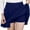 Navy, variant on KDFJPTH Womens Skirts Fashion Casual Short Style Solid Half Anti Glare Sun Pleated Skirt