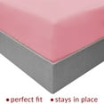 thumbnail image 5 of Mellanni Sheet Set Brushed Microfiber, Extra Deep Pocket, 4 Piece California King, Pink, 5 of 7