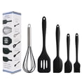 thumbnail image 4 of 5pcs Kitchen Ware Set Silicone Scraper Oil Brush Egg Whisk Spatula Cooking Utensil Tools, Red, 4 of 6