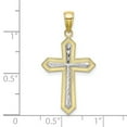 thumbnail image 3 of 10K w/ Rhodium D/C Cross Pendant, 3 of 4