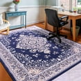 thumbnail image 6 of Homore Antique Floral Faux Wool Area Rug, 5' x 7', Blue, 6 of 7