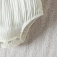 thumbnail image 6 of Siilsaa Girls' Jumpsuits & Rompers Girls Fly Sleeve Solid Cotton Romper Ruffles Bodysuits Clothes White,70, 6 of 6