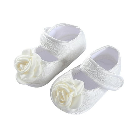 

White Lace Princess Shoes Soft Sole Baby Toddler Shoes Full Moon Hundred Days Matching Dress Newborn Shoes