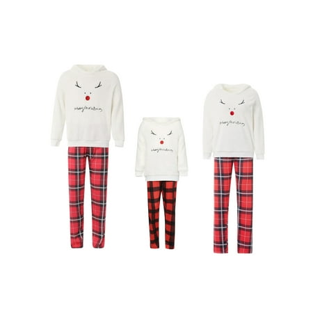 

Peyakidsaa Holiday Christmas Pajamas Family Matching Pjs Set Xmas Hoodie for Couples Youth
