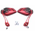 thumbnail image 1 of Universal Retro Motorcycle Mirrors Pair Adjustable Convex Design Weatherproof Durable Handlebar Mount, 1 of 7
