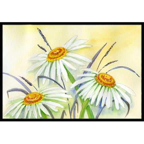 Daisies by Maureen Bonfield Indoor or Outdoor Mat 18 x 27