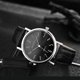 thumbnail image 1 of Reloj informal de cuarzo para hombre, esfera de 40 mm, resistente al agua, color negro, 1 of 3