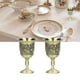thumbnail image 4 of Copa de Metal ANGGREK Copa de Vino Patrón de Crisantemo Elegante Generoso Pequeño Portátil para Regalo para Bar Vasos, 4 of 8