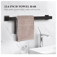thumbnail image 2 of 10-Piece Matte Black Bathroom Hardware Set Tow Set for Bathroom Include 24 inch Tow Towel Ring  Holder Coat Hooks Stainless Steel Wall Mounted Towel Holder Set, 2 of 6