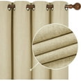 thumbnail image 3 of Deconovo Short Blackout Curtains for Bedroom, 45 Inch Length 2 Panels Window Curtains, Room Darkening Curtains Completely Black Out, Gorommet Thermal Curtains (Khaki, 52W x 45L Inch, 2 Panels, 3 of 9