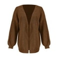 thumbnail image 4 of Tiweut Casual Cardigan Coat Women Stylish Oversized Knitted Sweater Coat Long Sleeve Open Front Outerwear Fall Winter Fashion Outwear Coffee,XL, 4 of 5