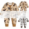 thumbnail image 4 of larppty Baby Boy Girl Western Clothes Cow Print Long Sleeve Romper Jumpsuit One Piece Newborn Fall Winter Outfit, 4 of 8