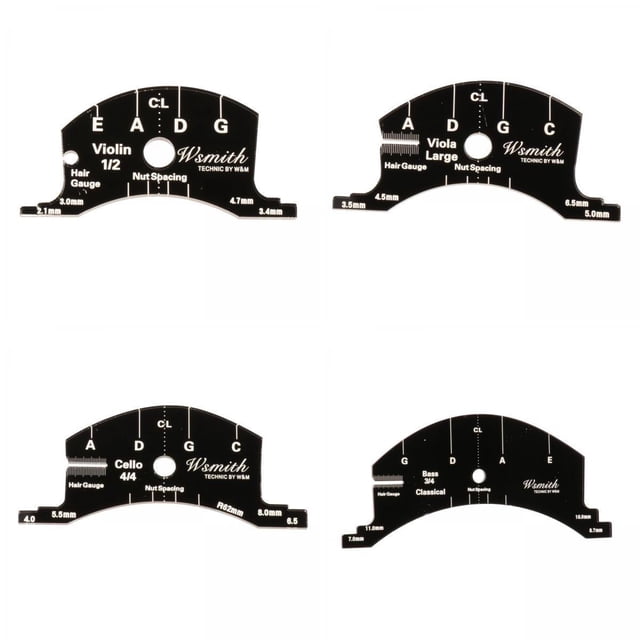 4 piezas de referencia de plantilla de de de puente de violín para violín / viola / CUTICAT Plantilla de diapasón de violín