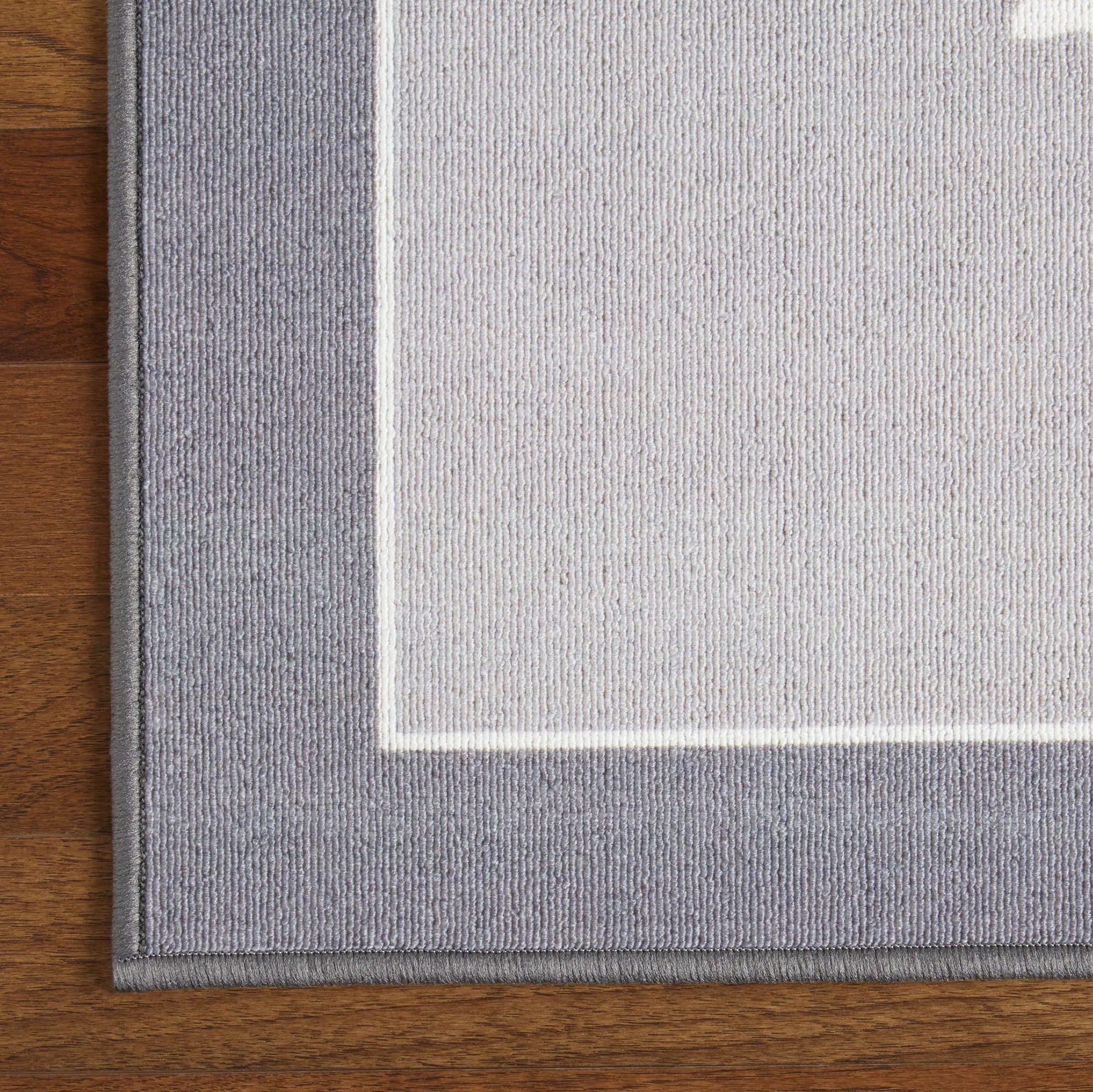 Everwash™ Imagine Hopscotch Rainbow Kids Machine Washable Area Rug, Grey/Blue, 6'x9'