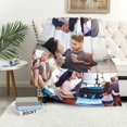 thumbnail image 4 of Custom Bed Throw Blankets with Photos Text,Personalised Fleece Blanket Customized Picture Memory Gift for Wife Husband Couples (1 Photo Blanket, 80 × 120cm), 4 of 6