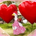 thumbnail image 5 of Valentine Porch Goose Outfits for 23" High Cement or Plastic Patriotic Pink Heart Goose Outfit Romantic Valentines Clothes for Lawn Outdoor Yard Garden Outdoor Decor (Arrow Angel), 5 of 6