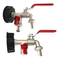 thumbnail image 5 of Xinyolin Brass 2 Valves Tap Faucet Adapter Home Garden Hose Connector for IBC Water Tank, 5 of 7