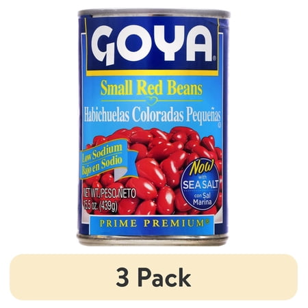 (3 pack) Goya Small Red Beans, 15.5 oz