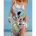 thumbnail image 4 of Vestido bohemio con estampado de dibujos animados de Disney para mujer, vestidos sin mangas con cuello en V, dobladillo suelto de verano, Vestido de playa elegante, 4 of 4