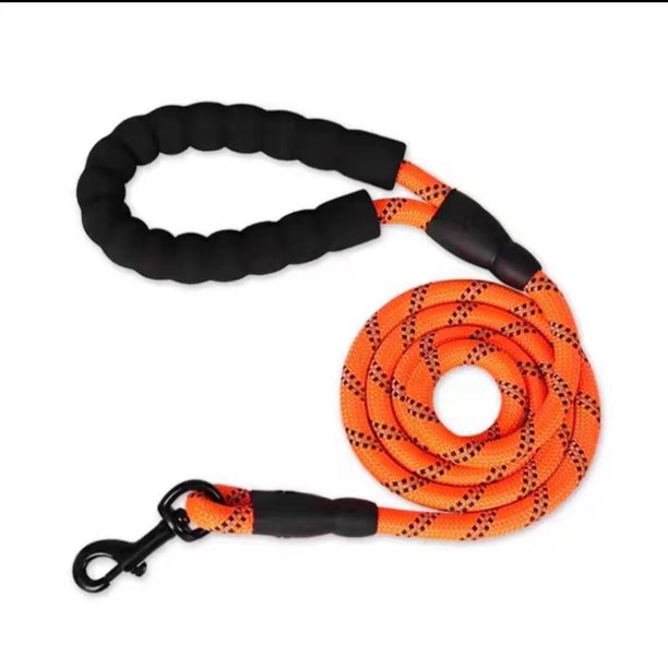 Suministros para mascotas, cuerda de tracción reflectante, cuerda redonda de nailon multicolor, cuerda para perros grandes y medianos a prueba de explosiones, correa de tracción con mango de espuma