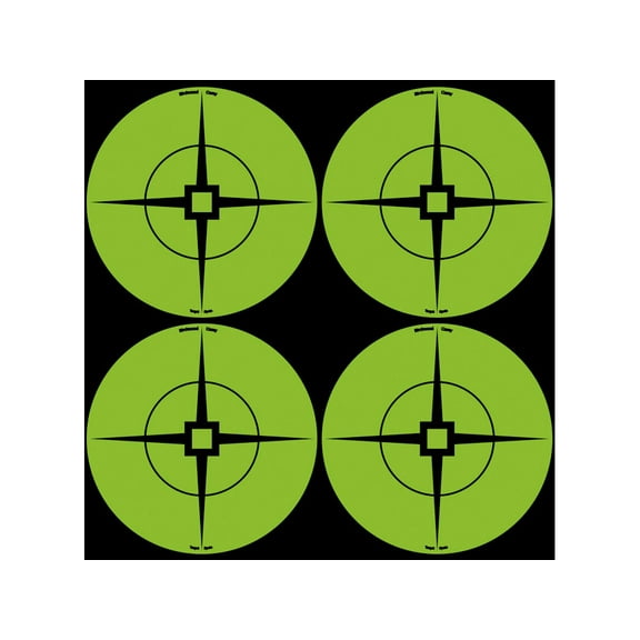 Birchwood Casey Target Spots 3" Self-Adhesive High-Contrast Atomic Green Paper Shooting Targets for Gun Practice - 40 Targets