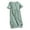Green, variant on Zpanxa Women's Casual Crinkle Cotton Round Neck Short Sleeve Dress Home Wear Breathable Midi Dress
