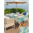 thumbnail image 5 of Outdoor Tablecloth with Umbrella Hole for Patio/Picnic/Party/Camping, Sage Green Conch Waterproof Table Cloth Rectangle Table Cover Washable, Coastal Summer Beach Coral Rustic (52"x 70"), 5 of 9