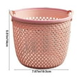 Nmdmisc Flexible Laundry Basket with Handles,Portable Round Bin,Plastic Laundry Basket Storage