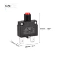 thumbnail image 2 of Unique Bargains Circuit Overload Protector 4A AC125/250V DC32V Push Button Thermal Circuit Breaker with Waterproof Caps 3pcs, 2 of 5