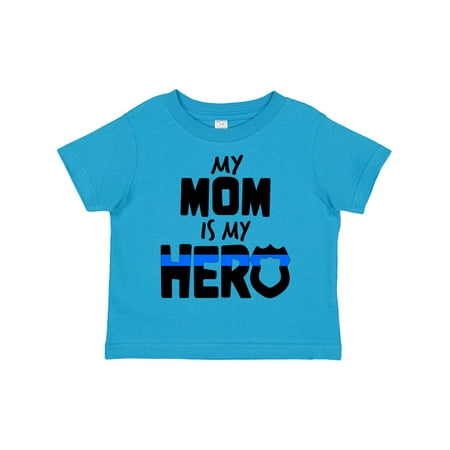 

Inktastic My Mom is My Hero Police Officer Family Gift Toddler Boy or Toddler Girl T-Shirt