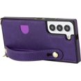 thumbnail image 6 of Case for Samsung Galaxy S21 FE (Not S21) with Card Slot Holder, Removable Adjustable Shoulder Strap Lanyard Crossbody Neck Purse Phone Case for Samsung Galaxy S21 FE KB Purple, 6 of 17