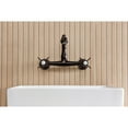 thumbnail image 4 of Kingston Brass KS7255BEX Essex Double-Handle 2-Hole Wall Mount Bathroom Faucet in Oil Rubbed Bronze, 4 of 8