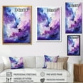 thumbnail image 4 of Designart "Mystic Melodies in Purple and Blue I" Abstract Canvas Wall Art - Modern Blue Abstract Collages Living Room Canvas Art, 4 of 6