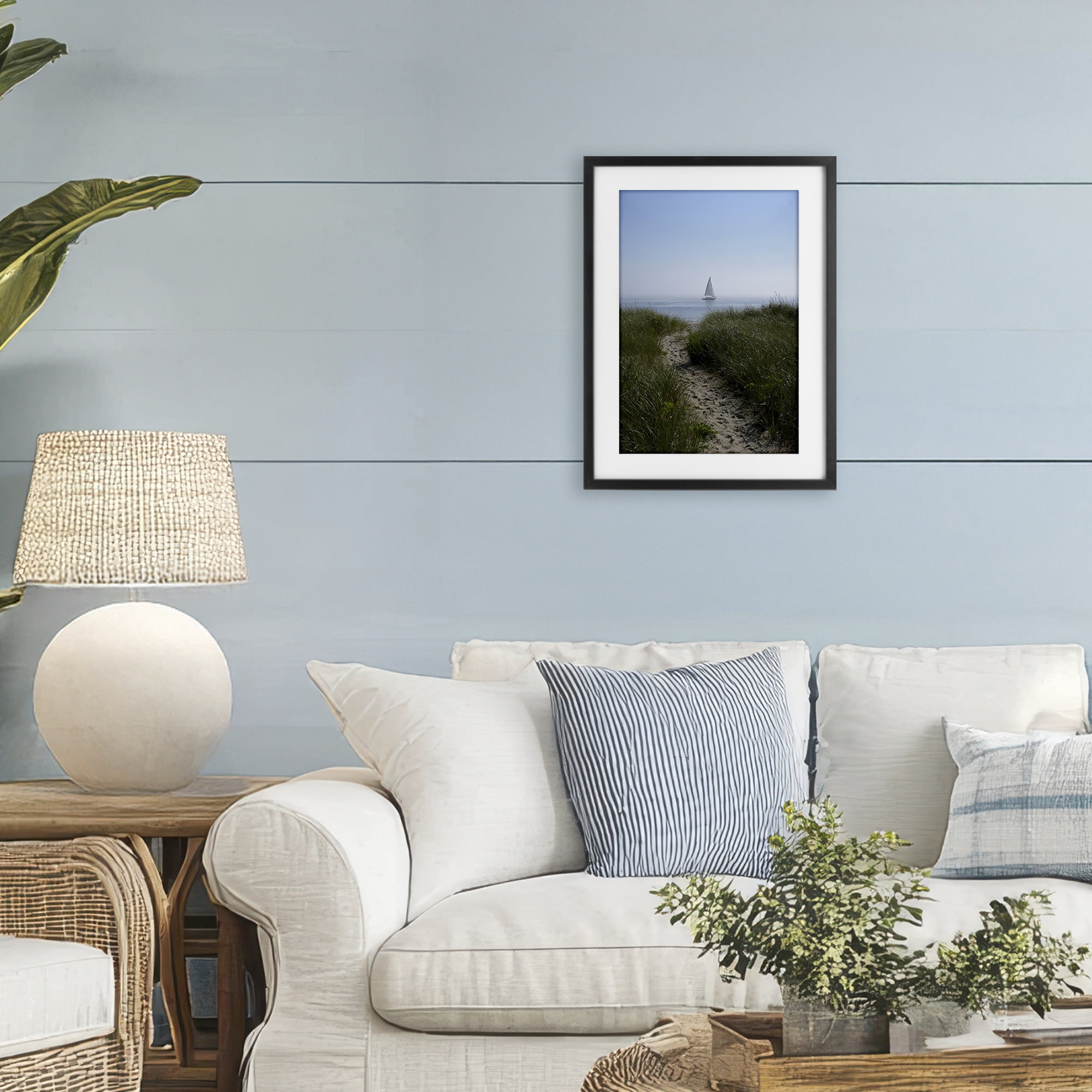Stupell Industries Path to Morning Sail Black Framed Print Under Glass, design by JLM Photographs