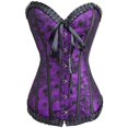 thumbnail image 1 of Femmes Vintage Floral Denim Corset Bustier Haut, 1 of 5