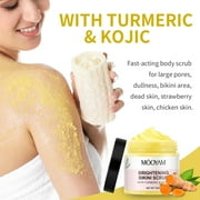 Mooyam 2 Pack Brightening Bikini Body Scrub with Turmeric Exfoliating Moisturizing & Glowing Scrub for Bikini Area, Even Skin Tone, 10.58 oz